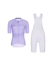 RIVANELLE Cyklistický krátký dres a krátké kalhoty - GLAMOR - bílá/fialová